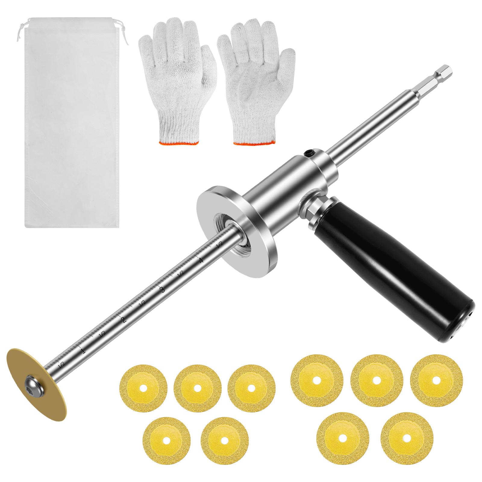 

Inside PVC Pipe Cutter Plumbing Internal Cutter Adjustable Pipe Cutting Tool with 1/4in Hex Shank for Impact Drivers and Drills Multipurpose Cutting чёрный