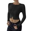 Elegant style long-sleeved button bottoming shirt wool weaving women's clothing 2025 autumn and winter