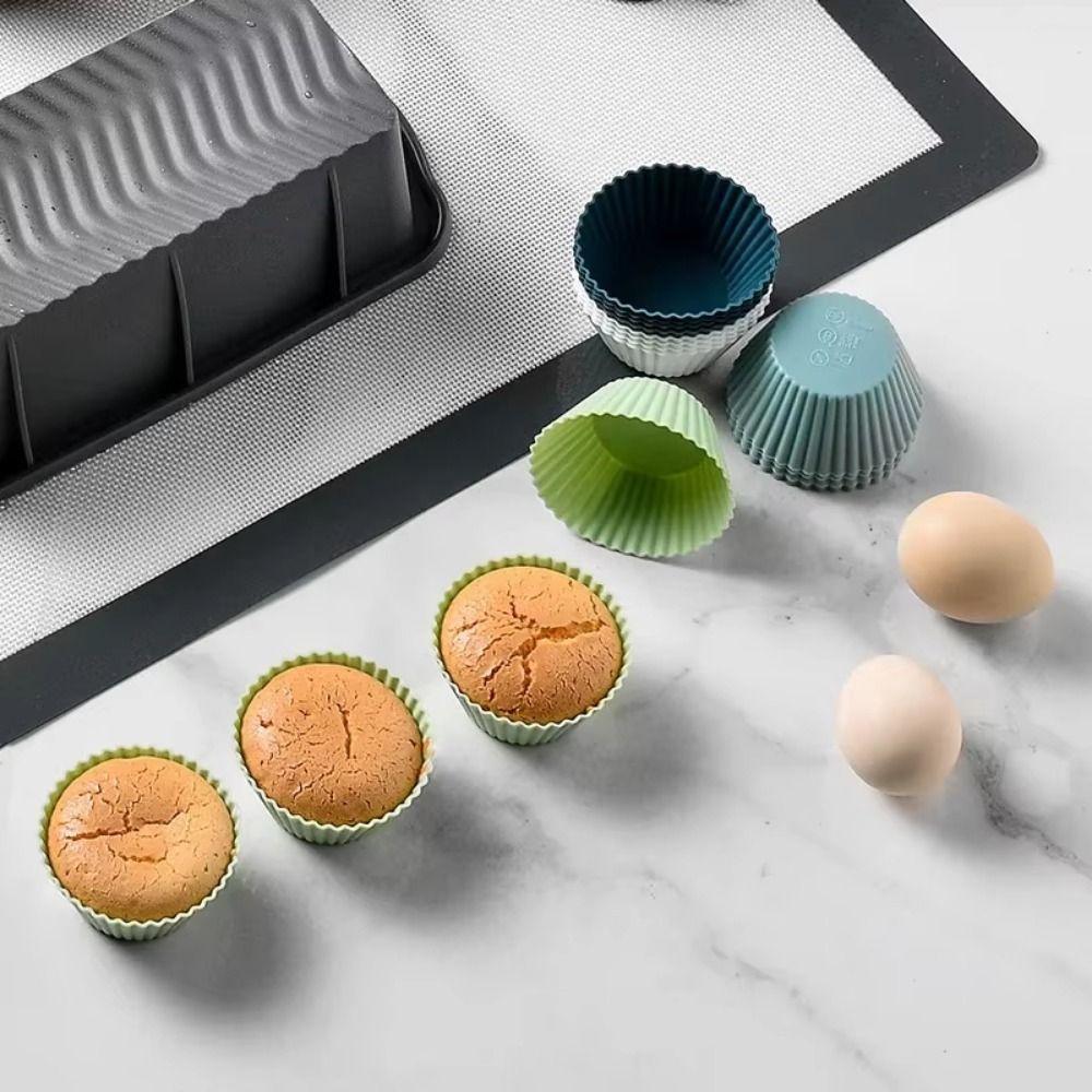 48Pcs Creative Silicone Cupcake Baking Cups DIY Food Baking Mold  Baking Tool