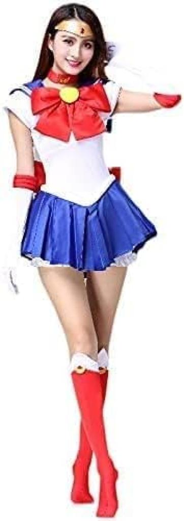 Cosplay Costume for Men and Beautiful Girl Moon Sailor Complete Cosplay Fancy Disguise Costume [SINUOMING] Women, Uniform, Set, Costume, Dress, (Size