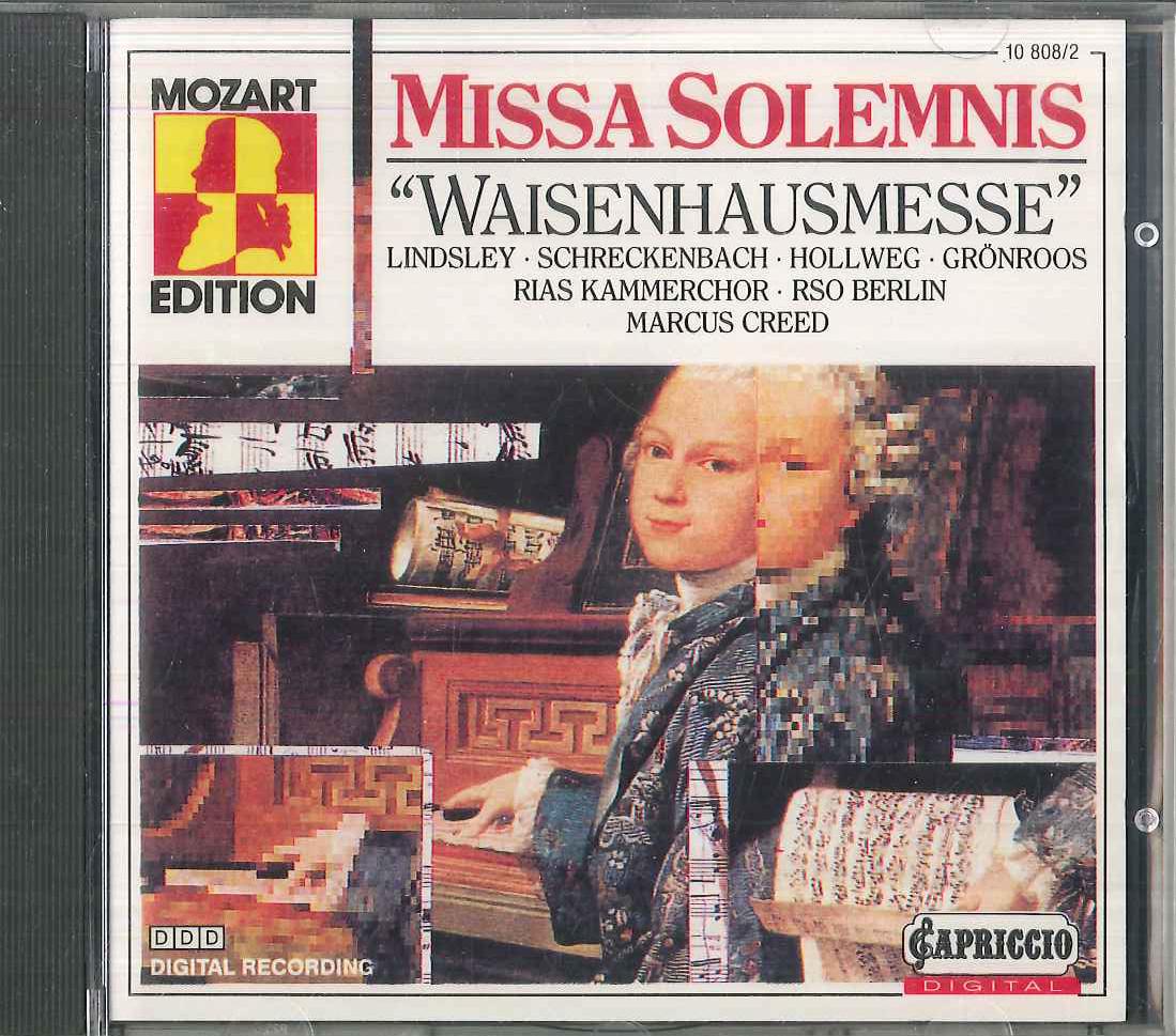 

CD MOZART LINDSLEY MARCUS CREED Missa Solemnis Orphanage Mass SMU23 APRICCIO 1990 Japan Classical Used