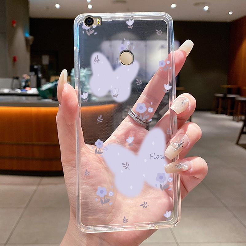 For Xiaomi Mi Max Case Luxury Fashion Butterfly Flower Clear Soft TPU Silicone Back Cover For XiaomiMax Mi Max 1 Max1 Phone Case