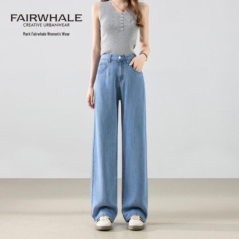 Женские прямые джинсовые брюки широкие из тенсела Mark Fairwhale 28