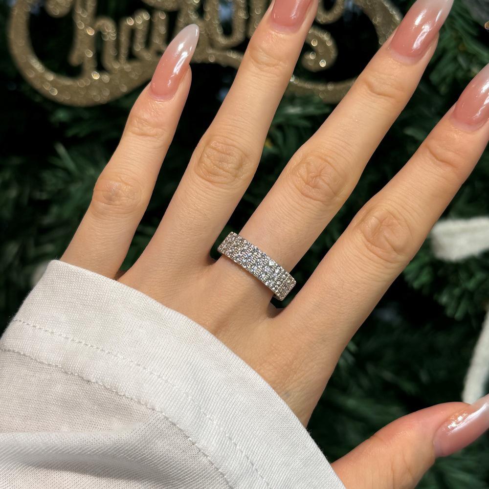 Dámský prsten ze stříbra S925: Vánoční mašle, design hvězdy, měsíce, srdce lásky