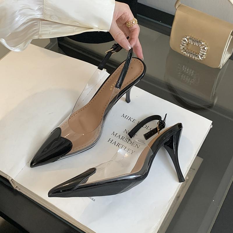 Fashion SUOJIALUN 2025 Spring New Brand Women Sandal Fashion Mix Color Ladies Eelgant Shallow Slip On Slingback Sandals Pointed Toe Pump