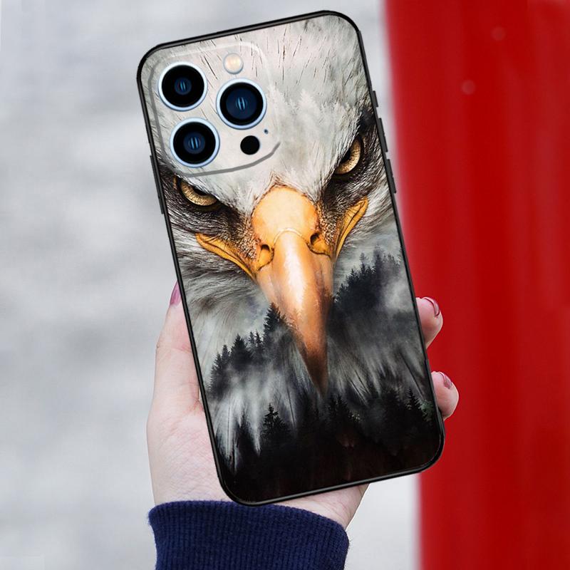 American Eagle Phone Case For iPhone 16 Pro 15 Pro 12 13 Mini 11 14 Pro Max XR 16 15 Plus 16e Cover Coque