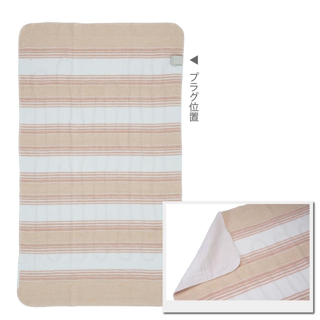 KODEN Electric Floor 140 X 80 Orange Border Slide Temperature Dust Mite Blanket, Mattress, Cm, Stripe, Washable, Control, Repellent, VWS551H-DYK