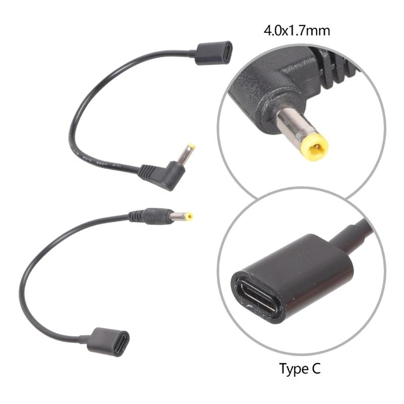 Typ-C-Buchse auf 4,0x1,7-mm-Stecker Ladekabel für 1000 2000 3000 Spielekonsolen und Geräte mit geringem Stromverbrauch