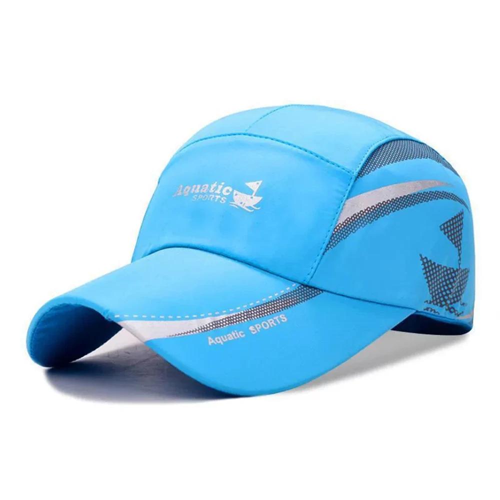 Schnelltrocknende Unisex Verstellbare Baseballkappe Sonnenschutzmütze Für Golf Angeln Outdoor-Sportaktivitäten Adjustable blue