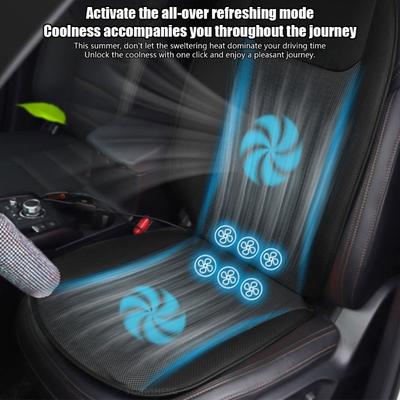 Cojín Refrigerador Silencioso para Asiento de Coche Con Ventiladores de Flujo de Aire 720° Alimentado por USB Malla Transpirable Para Conducir en Verano Uso en Oficina en Casa