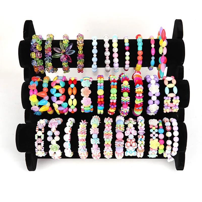 DIY Handmade Beaded Toy Set 24 Grid Loose Spacer Beads Children Creative Jewelry Making Bracelet Necklace Girl Gift Play Toy