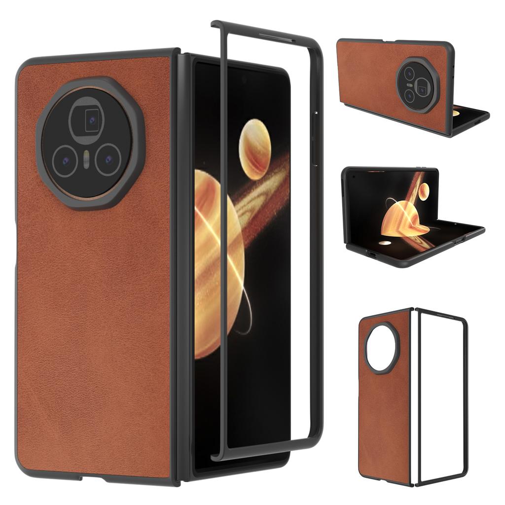 ABEEL For Honor Magic V3 5G Case Cowhide Texture Anti-Drop PU+PC Phone Cover
