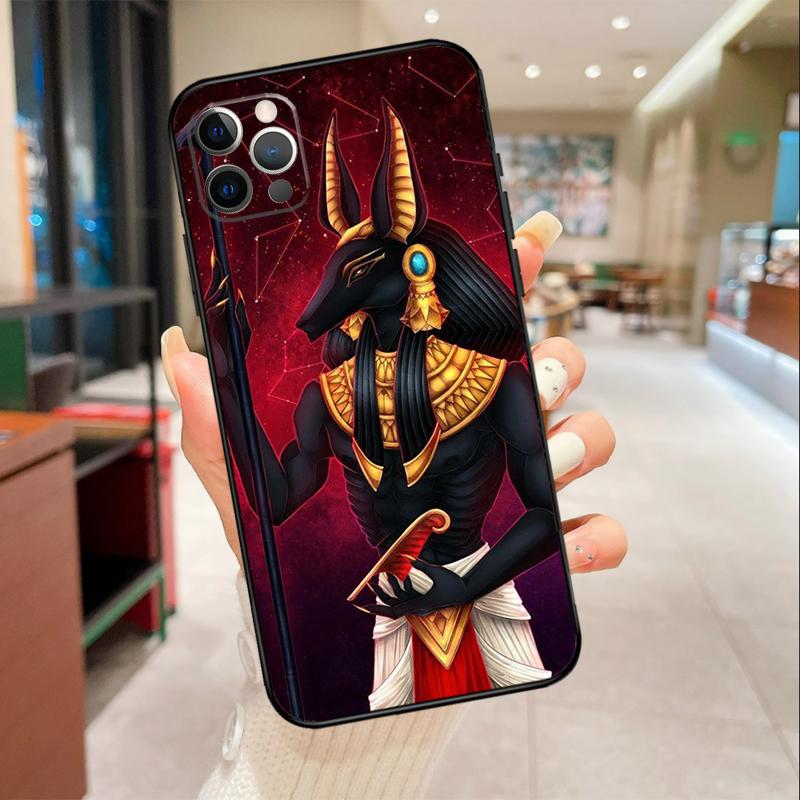Anubis Ancient Egyptian God Phone Case For iPhone 16 15 14 11 12 13 17 Pro Max mini 15 Plus 16e 17 Air Protective Cover