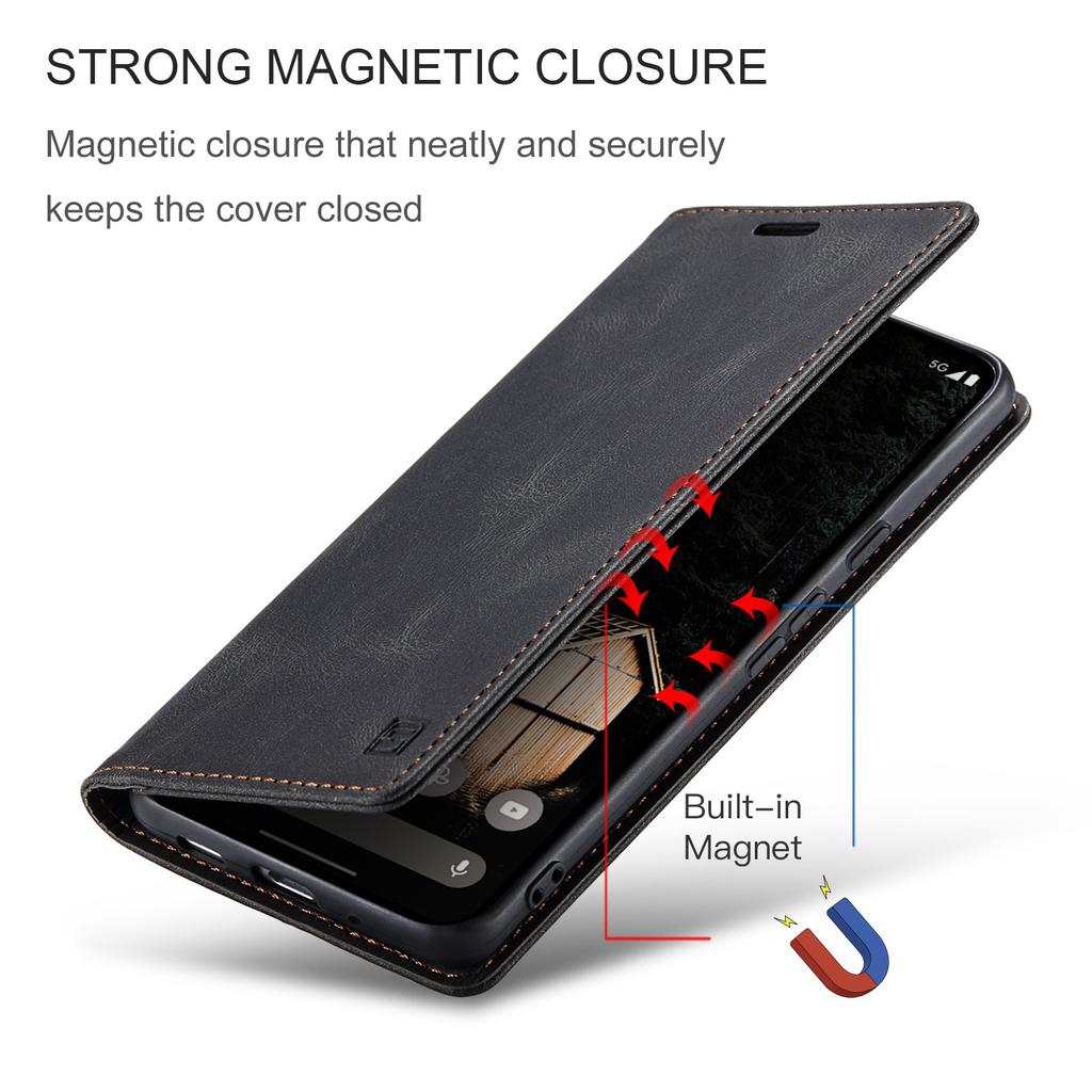 Lyxigt RFID Magnetiskt Läderfodral För Google Pixel 9 10 ProXL 9A 8A 7A Fold Business Plånbok Kortfack Skydd För Pixel 8 9 10 Pro