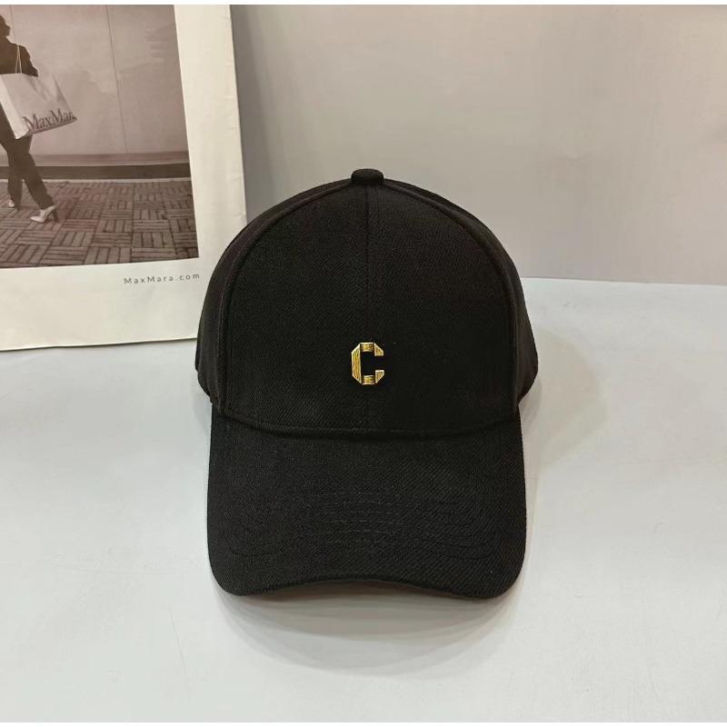 Autumn and winter three-dimensional letter woolen material hard top warm baseball cap men and women versatile face small cap tide