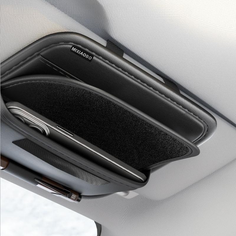 Car Sunshade Glasses Bag Auto Sun Visor Card Organizer Wear-resistant Sunglasses Storage Bag Accessories