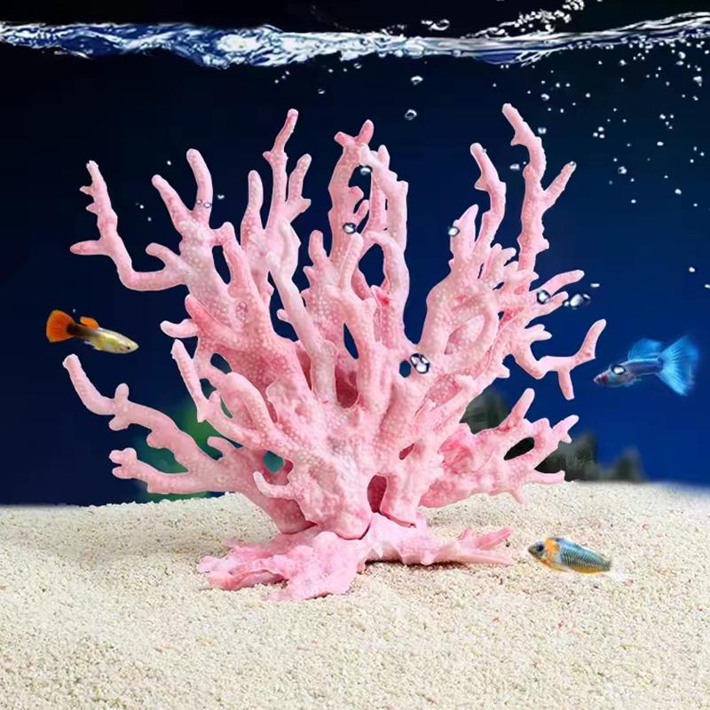 Simulation Coral Fish Tank Water Plant Resin Fake Coral Artificial Aquarium Decoration Marine Hard Dead Coral Ornaments Undersea