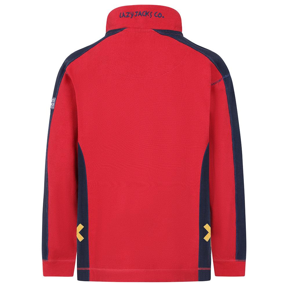 Lazy Jacks Mens Contrast Panel Pique Sweatshirt