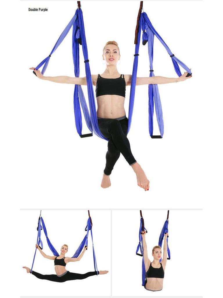 Two-Tone Inversion Gravity Aerial Yoga Hammock: Indoor Fitness Swing Chair