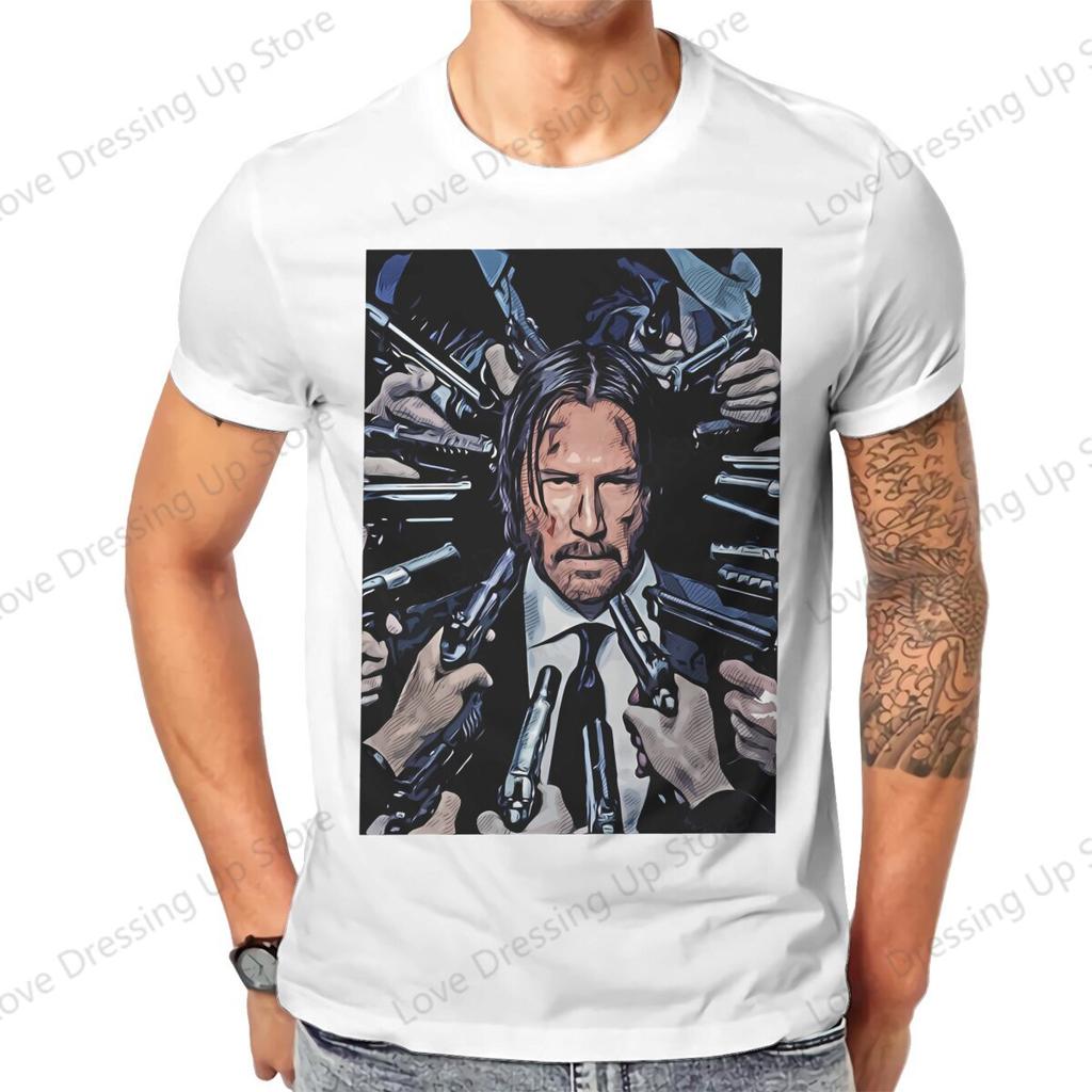 John Wick Film Klassische Kunst T-Shirt Vintage Gothic Unisex T-Shirt Baumwolle Unisex Kleidung