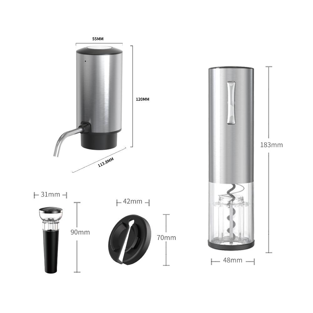 Stainless Steel Electric Decanter Set Rechargeable Wine Dispenser Wine Aerator  Wine Lover