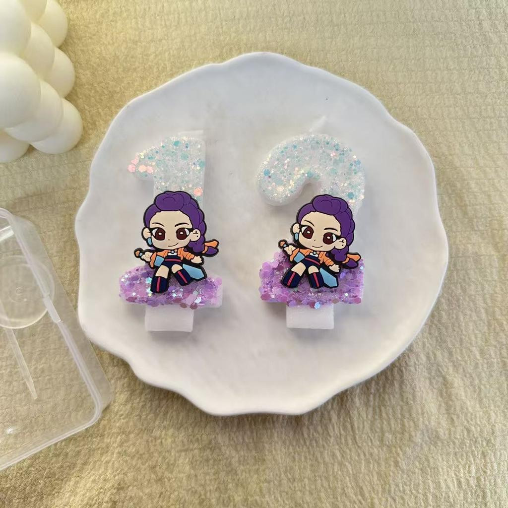 KPOP Hunting Demon Theme Creative Birthday Candles 1/9 Children's Birthday Party DIY Creative Birthday Candles