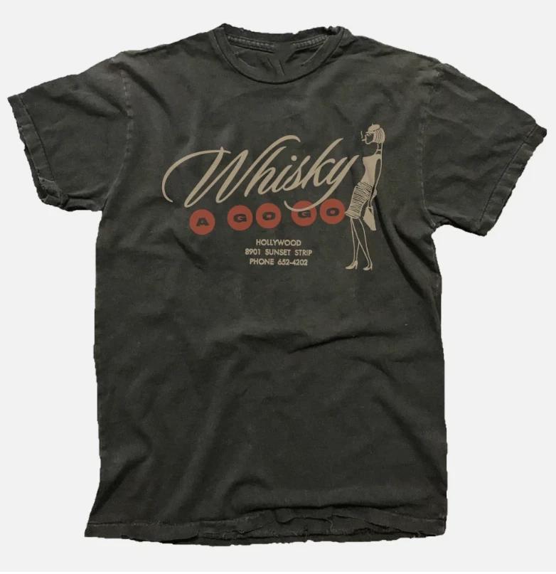 

Whiskey A Go Go Black T-Shirt BLACK S-5XL Short Sleeve S