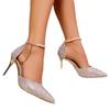 Xianqi High Heels Summer New Hollow Shoes Wedding Shoes Bridal Shoes Professional Pointed Stiletto Single Shoes