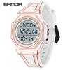 SANDA Men's and Women's Sports Electronic Watch Multi functional 5ATM Waterproof Colorful Night Light Alarm Clock Timing