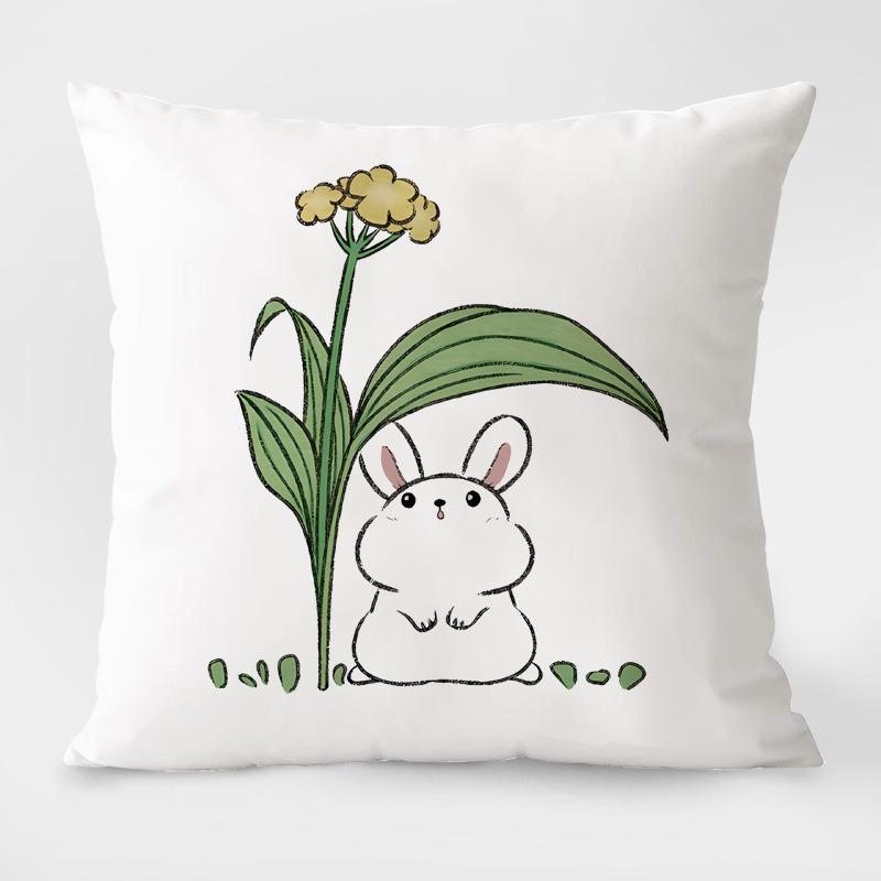 Cute Cartoon Animal Simple Pillowcase Dormitory Decoration Office Living Room Sofa Home Pillowcase