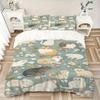 3pcs Cats Flowers Bedding Cover Set, Fashion Classic Popular Print Bedding Set, Soft Comfortable, All Season Use, For Bedrooma0819100