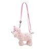 BESTEVER Kids' Mini Pouch with Detachable and Adjustable Strap, Plush Bag, Perfect for Outings, Girls, Birthday Gift, Pink Poodle Dog, Best Ever Japan
