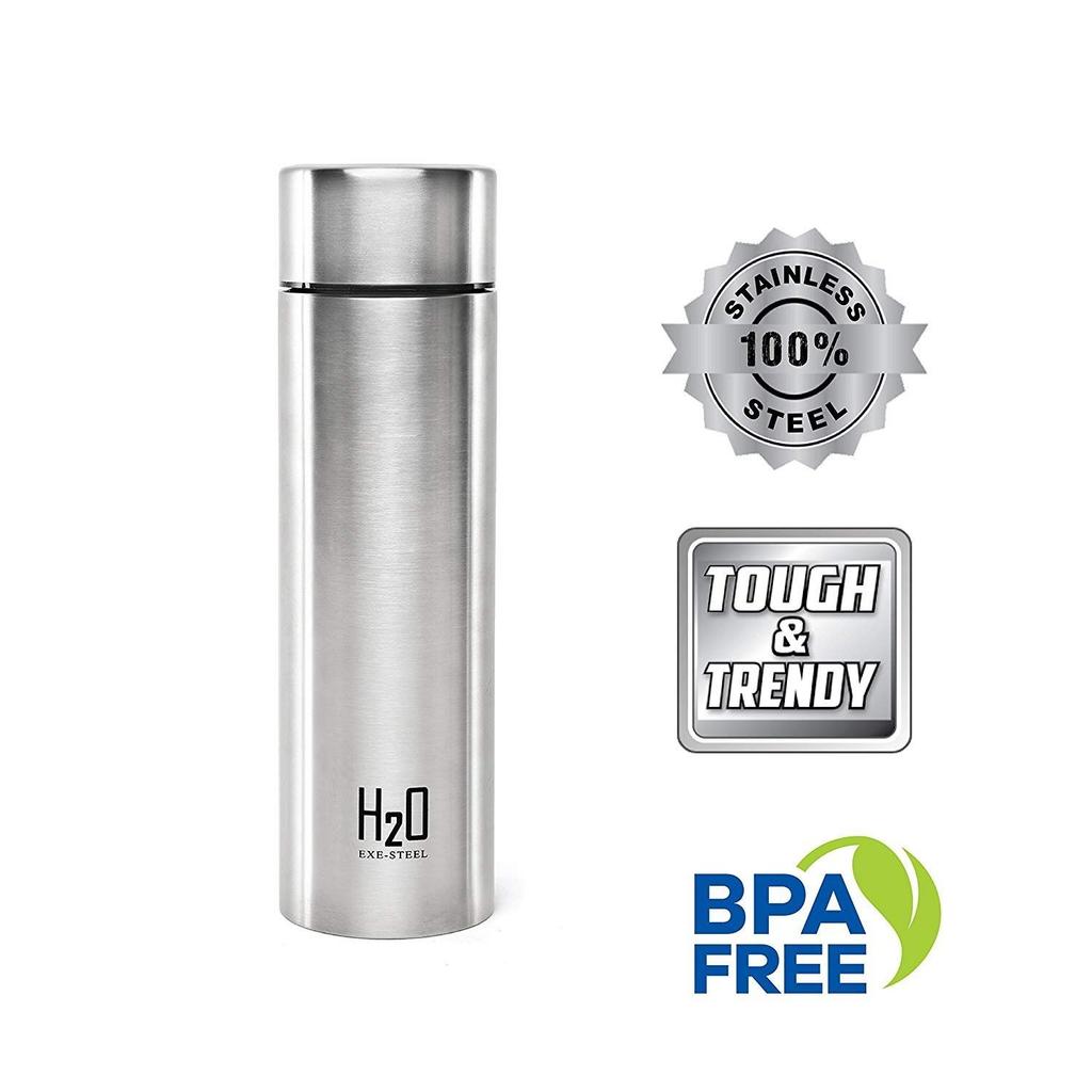 Stainless Steel Water Bottle 1000ml | ISI Certified | Single Wall | Leakproof, Rust-Proof | Food Grade & Easy to Carry | Ideal for Fridge