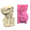 DIY Halloween Skull Man Flower Pot Storage Box Mold for Succulent Plant Decor
