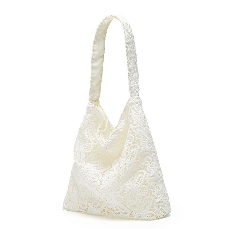 Star Shoulder Bag Female Simple Pastoral Flower Lace Gentle Fairy Large Capacity Commuter Tote Bag