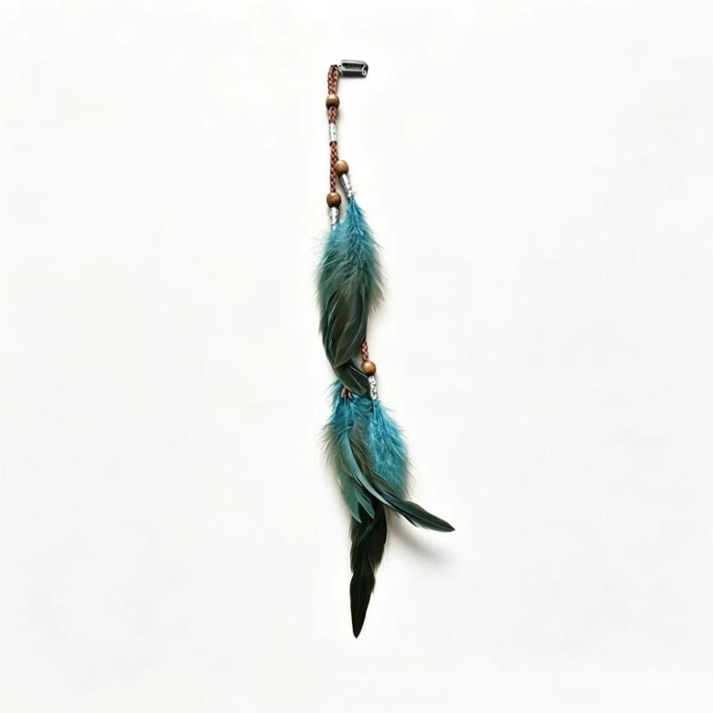 1 Pcs Vintage Ethnic Style Feather Hair Clip Seaside Vacation Bohemian Tassel Headband Headwear