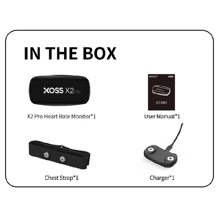 XOSS X2 Chest Strap Heart Rate Monitor for Cycling, Running, Hiking, Bluetooth ANT+ Wireless Health Fitness Smart Bicycle Sensor