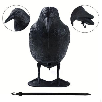 Crow Ornament Figurine Decorative Lightweight Gift Artificial Ravens Decor for Deck Party