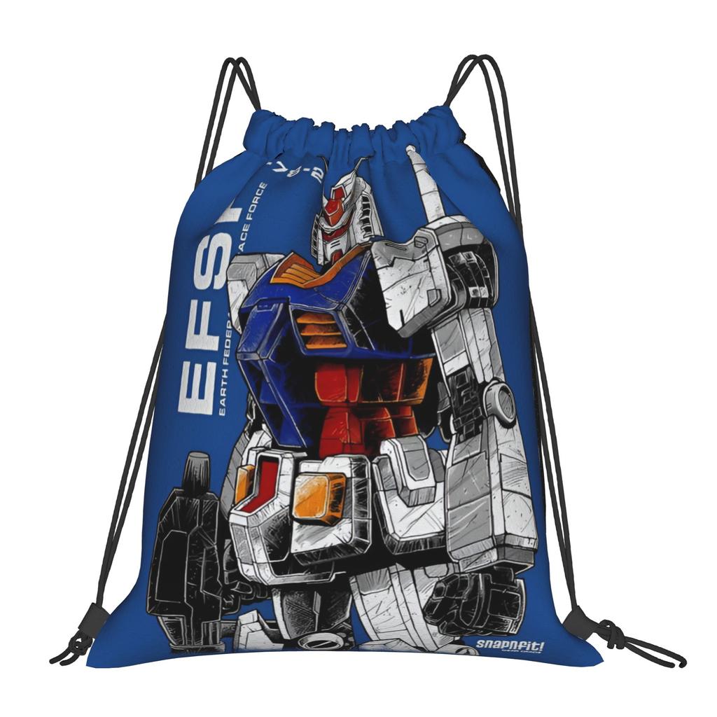 Custom Gundams Drawstring Bag Men Women Foldable Sports Gym Sackpack Anime Shopping Backpacks