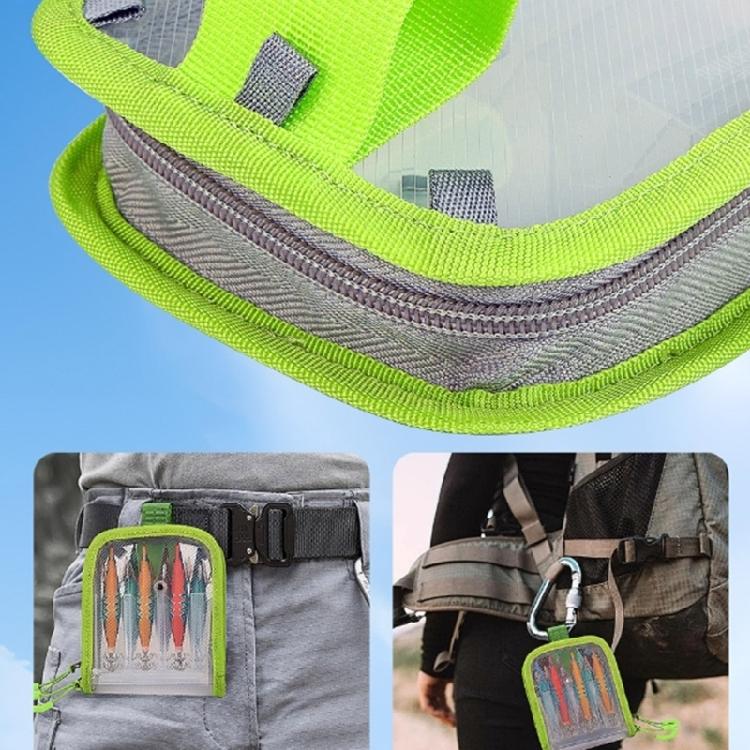 Portable Fishing Squid Jig Lure Hook Bags Clear Storage Case for Squid Hook Baits 6 Compartment Fishing Tackle Organizers