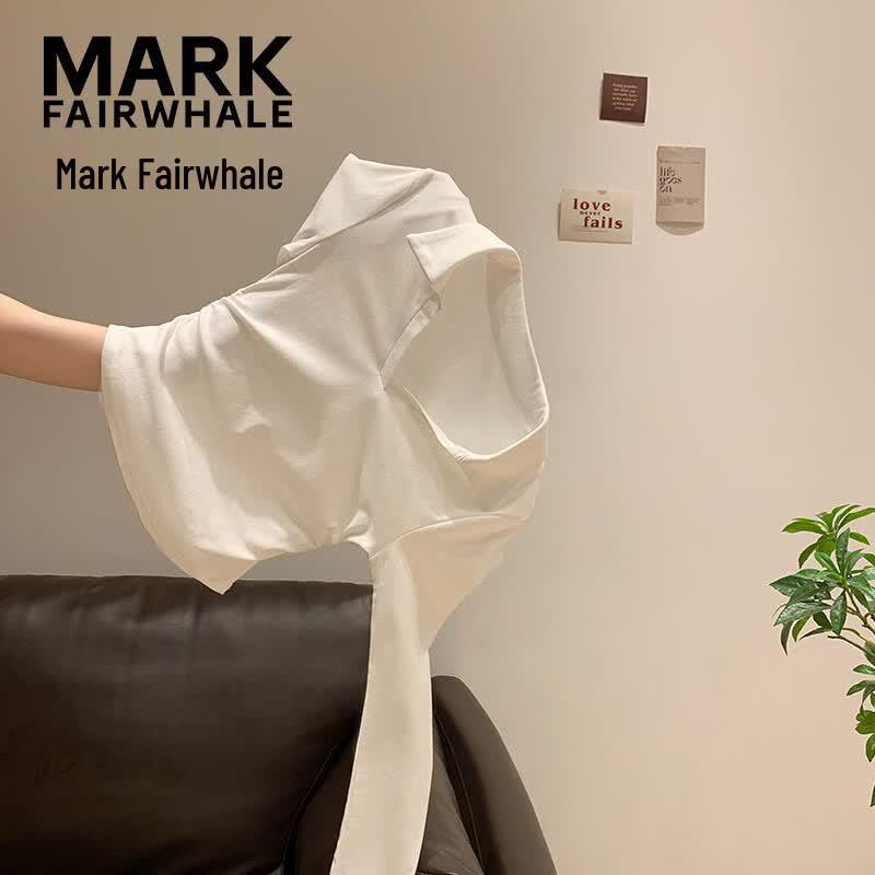 Mark Fairwhale Women's Polo Neck Long Sleeve Slim Fit Pleated Top