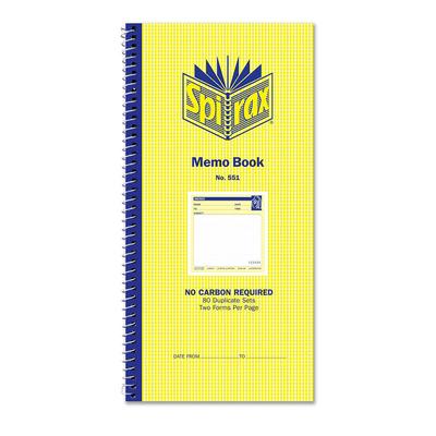 Spirax 551 Notizbuch 80 Durchschlagseiten