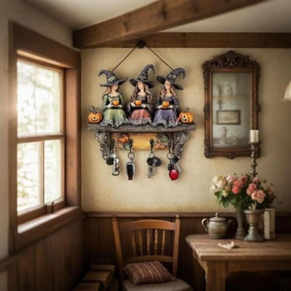 Rustic Style Key Rack Flat 2D Keys Storage Holder Practical Key Organizer  Halloween Decoration