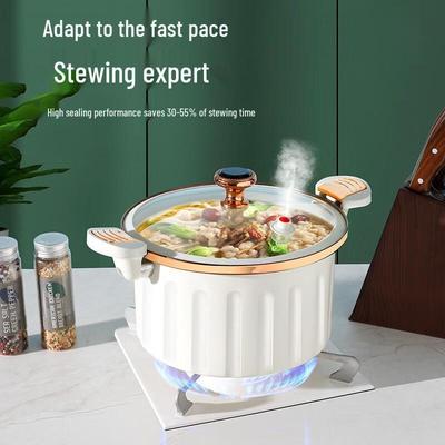 Wutuo Cocotte Multifonctionnelle en Fonte 8L à Micro-Pression