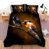 Vibrant Multicolored Birds Soft Duvet Cover Set Stylish Beding Featuring Intricate Floral Design Suitable Childrens Children Kids Plus Adult Peoples