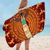 African Woman Beach Towel Bathroom Quick Dry Desert Geometric Sunblock Artworks Exotic Adult Towel for Yoga Camping Gym Hotel