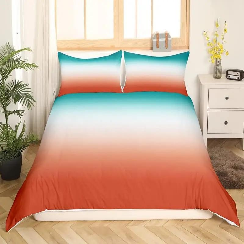 Современный стиль Ар-деко Комплект пододеяльника Размер Queen King Многоцветный принт для Мужчин Женщин Декор комнаты Комплект из 3 предметов с 2 наволочками EU Single(135x200cm)