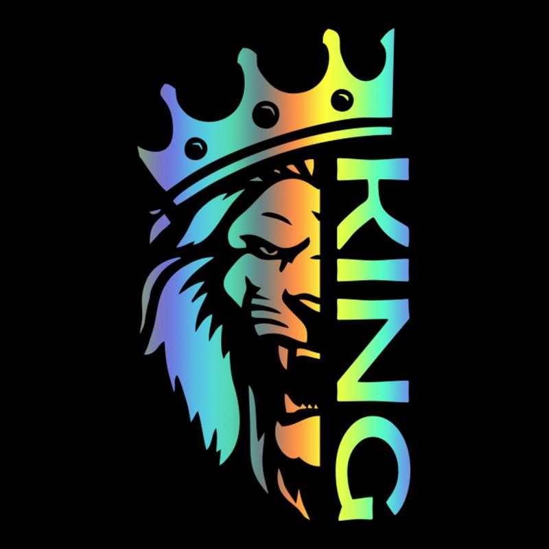 S61078# Lion with a Crown King Sticker On The Car Vinyl Decal Waterproof Decoration Car Stickers