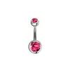 Glamorous Stainless Steel Belly Rings with Rhinestones for a Dazzling Summer Look