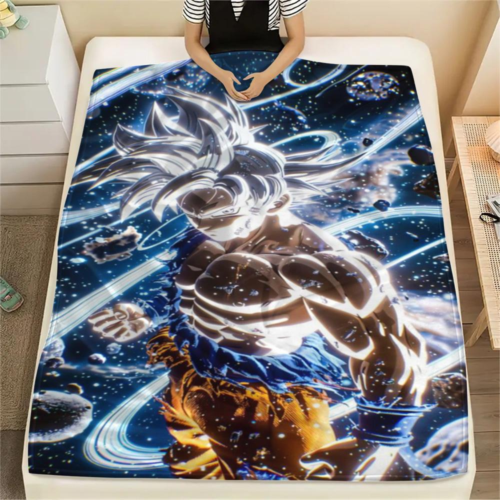 

Goku Lightweight Printed Flannel Blanket, Warm Accessory for Daily Rest, Picnic, Travel, Sofa and Bed.-TING 75x90cm